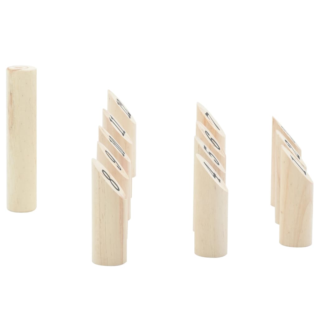 13-tlg. Kubb-Spielset mit Tragetasche Massivholz Kiefer - Premium Gartenspiele  - Just €37.25! Shop now at homesales4u