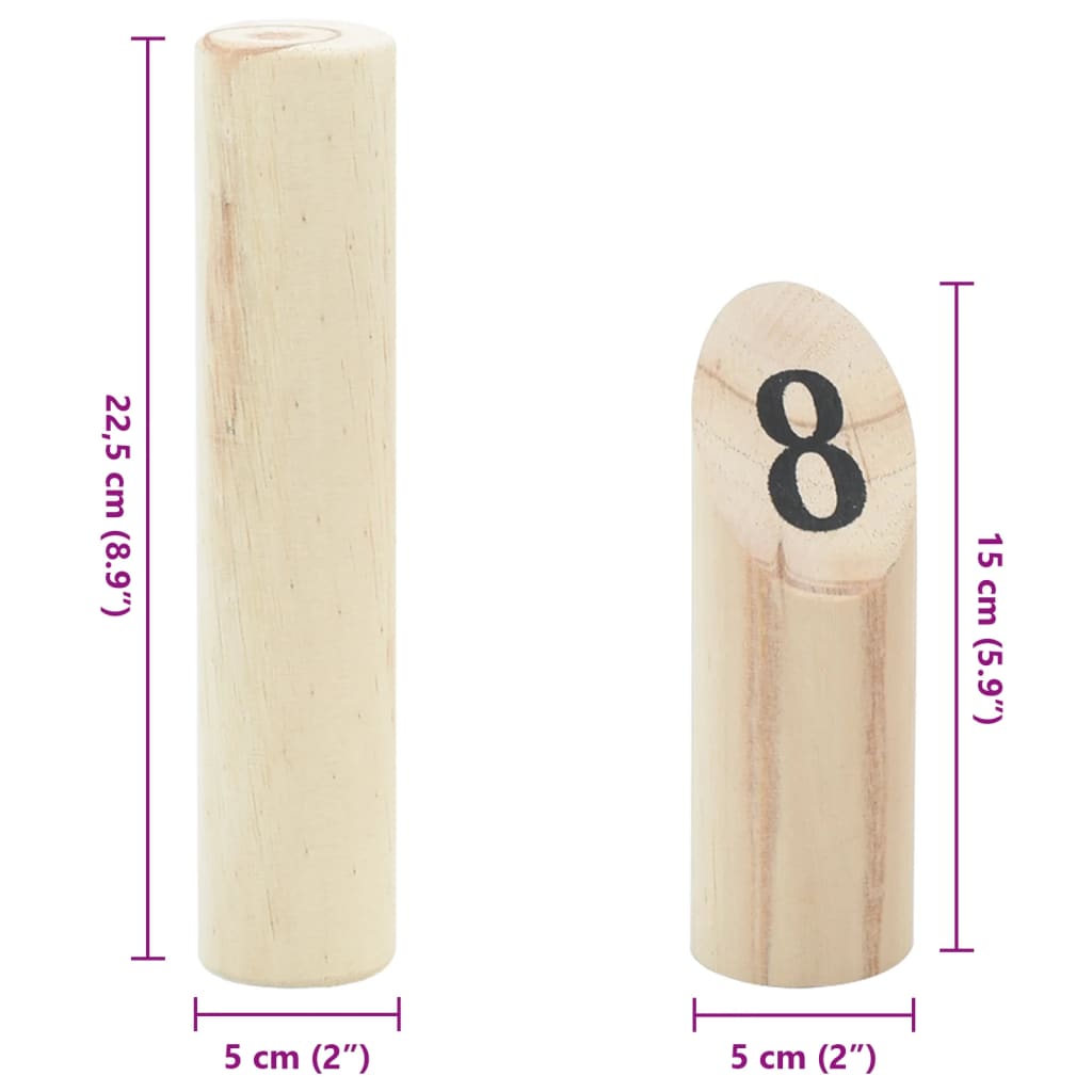 13-tlg. Kubb-Spielset mit Tragetasche Massivholz Kiefer - Premium Gartenspiele  - Just €37.25! Shop now at homesales4u
