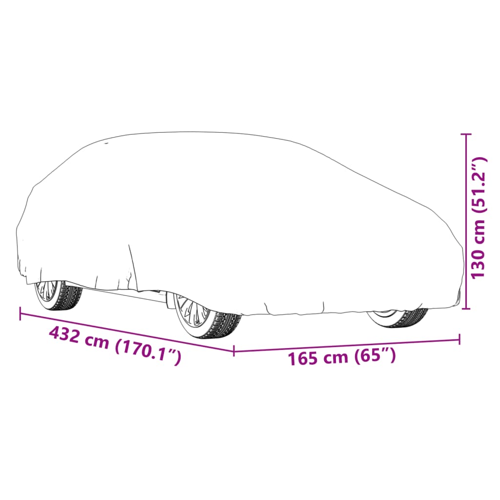 Autoabdeckung für Limousine mit Schnallenriemen Voll Silbern M - Premium Kfz-Abdeckplanen  - Just €42.12! Shop now at homesales4u