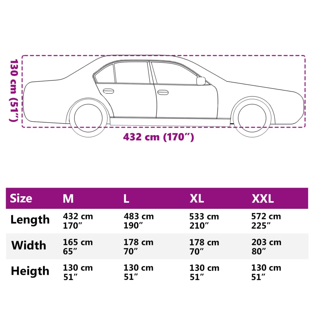 Autoabdeckung für Limousine mit Schnallenriemen Voll Silbern M - Premium Kfz-Abdeckplanen  - Just €42.12! Shop now at homesales4u