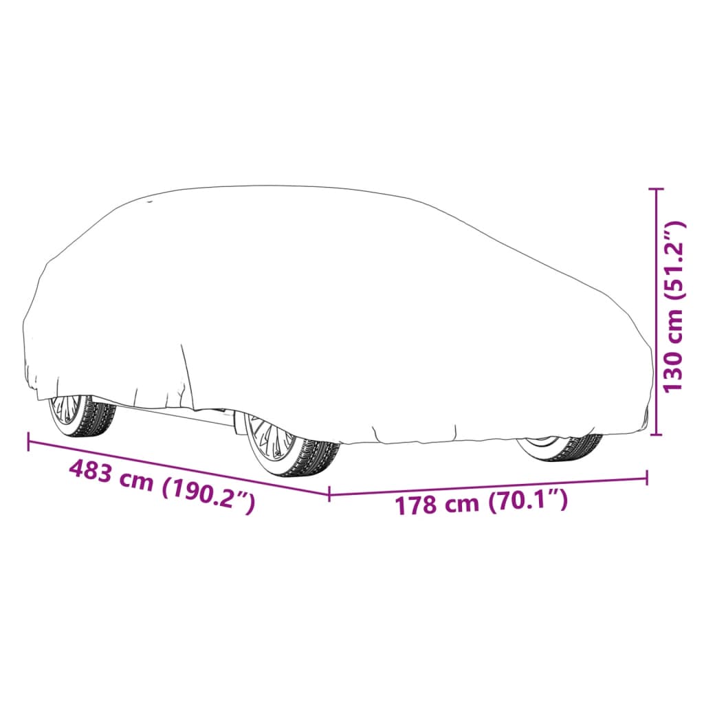 Autoabdeckung für Limousine mit Schnallenriemen Voll Silbern L - Premium Kfz-Abdeckplanen  - Just €46.68! Shop now at homesales4u