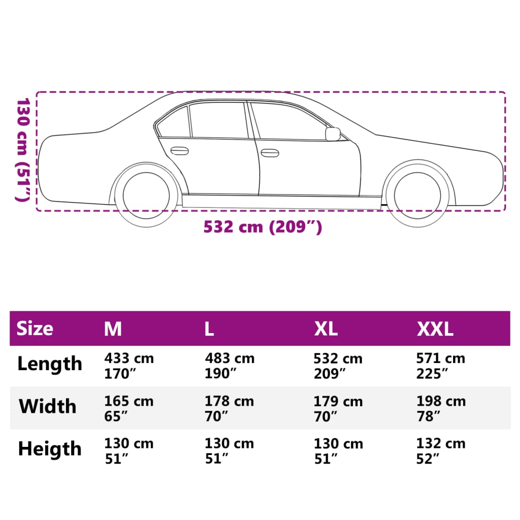 Autoabdeckung für Limousine mit Schnallenriemen Voll Silbern XL - Premium Kfz-Abdeckplanen  - Just €47.51! Shop now at homesales4u