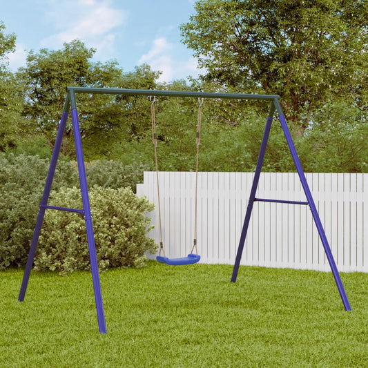 Schaukelgestell mit 2 Haken Blau Stahl - Premium Spielturm-Zubehör  - Just €120.13! Shop now at homesales4u