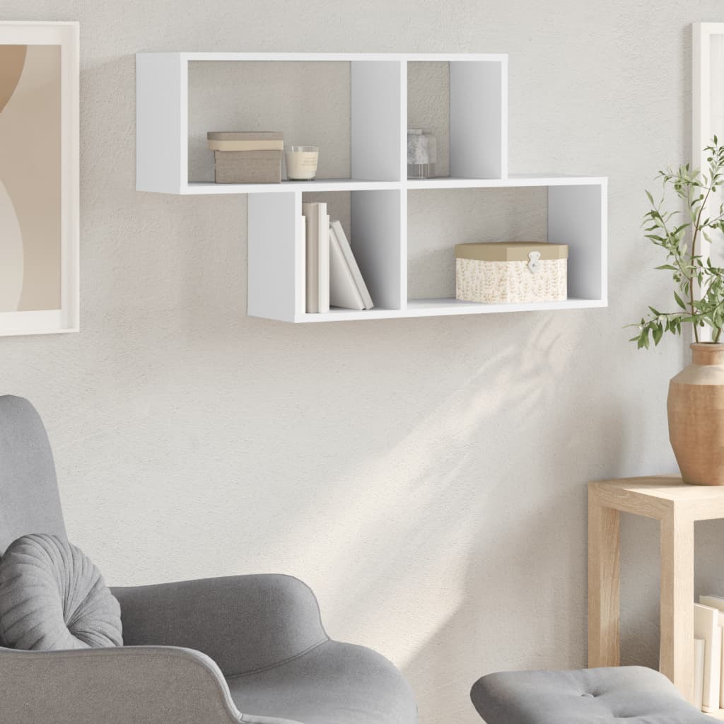 Wandregal Weiß 100x20x53 cm Holzwerkstoff - Premium Wandregale  - Just €54.14! Shop now at homesales4u