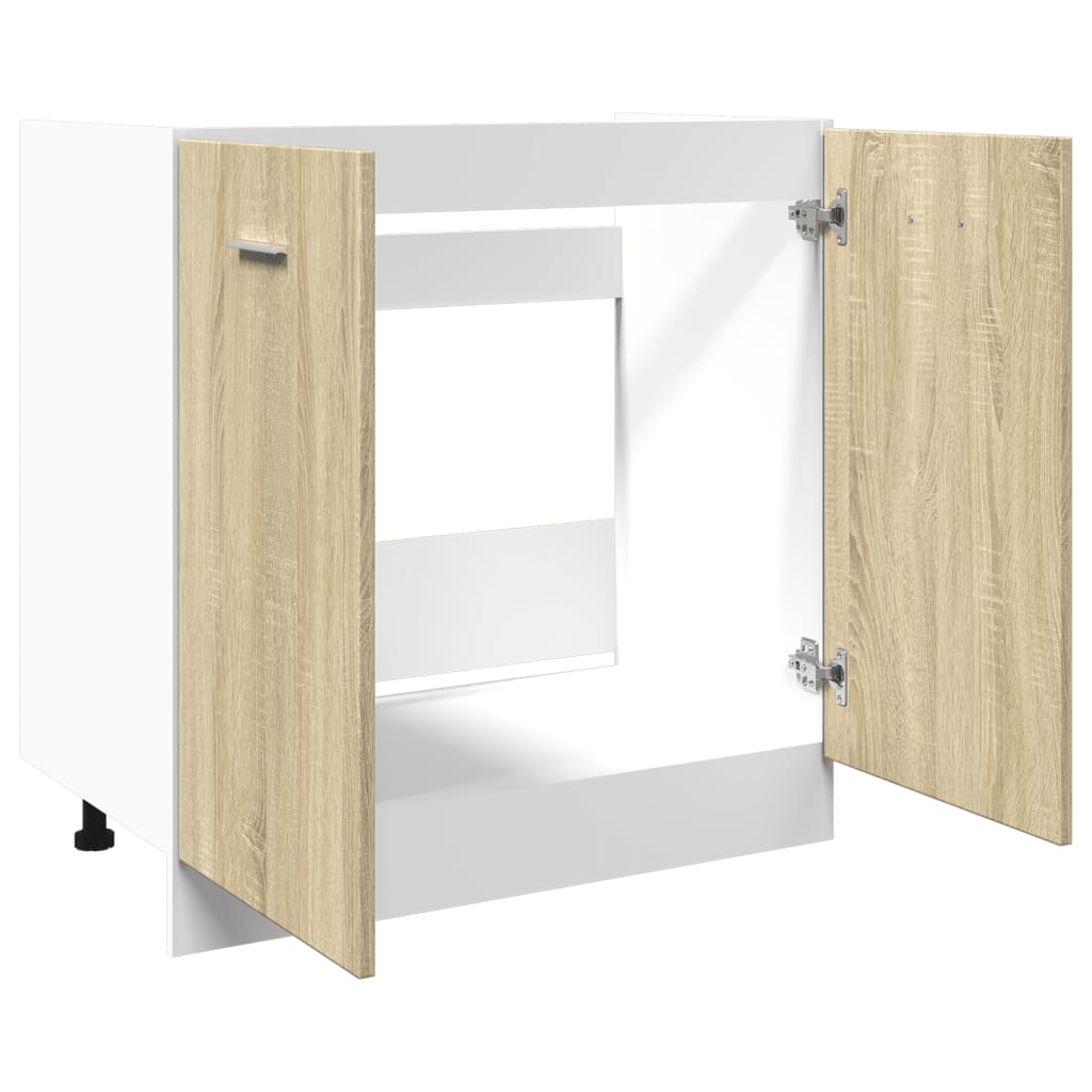 Unterschrank Lyon Sonoma-Eiche 80x46x81,5 cm Holzwerkstoff - Premium Küchenschränke  - Just €92.50! Shop now at homesales4u