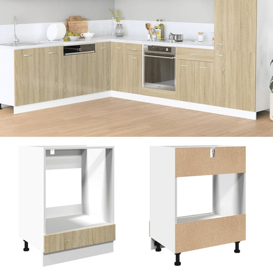 Herdumbauschrank Sonoma-Eiche 60x46x81,5 cm Holzwerkstoff - Premium Küchenschränke  - Just €78.05! Shop now at homesales4u