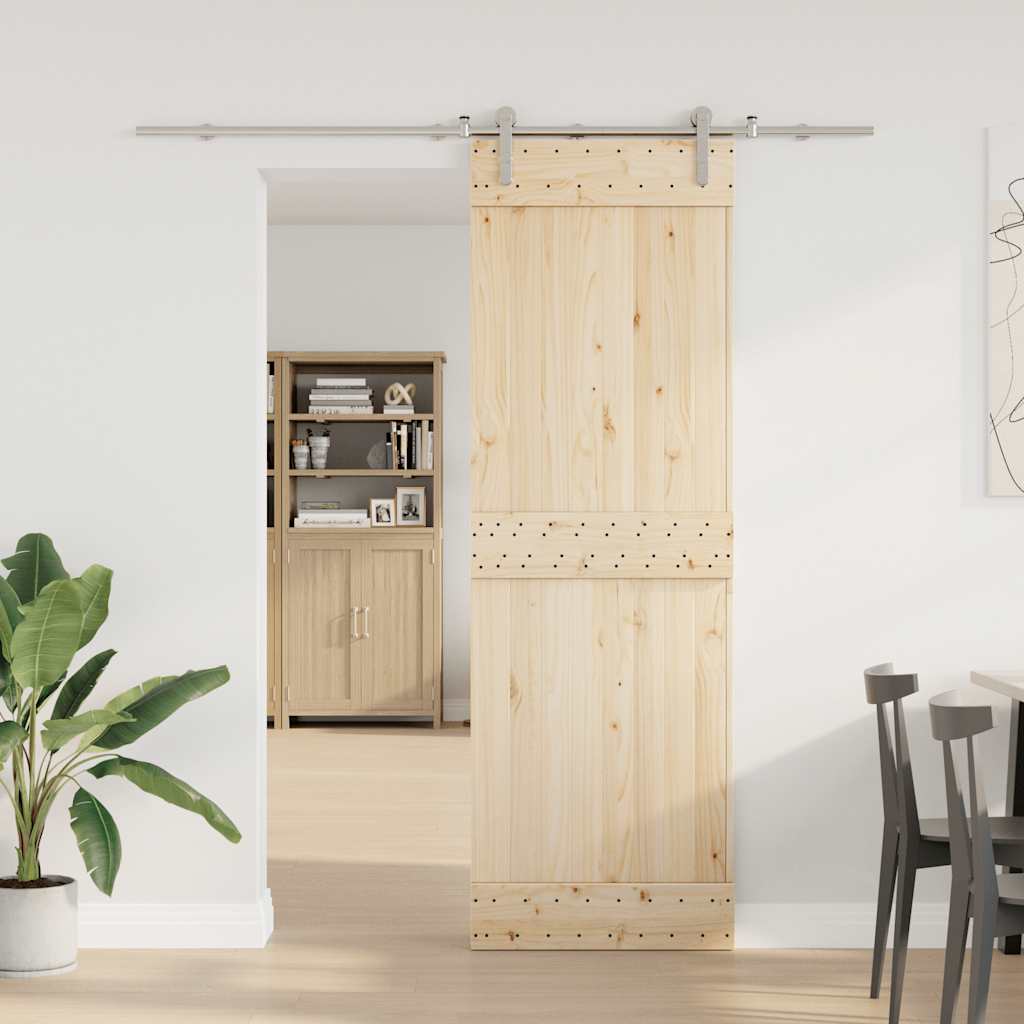Schiebetür-Beschlagsatz 183 cm Edelstahl Silbern - Premium Türbeschläge & -klingeln  - Just €86.33! Shop now at homesales4u