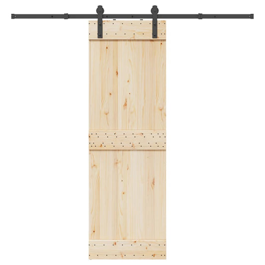 Schiebetürbeschlag-Set 213,5 cm Stahl Schwarz - Premium Türbeschläge & -klingeln  - Just €92.76! Shop now at homesales4u