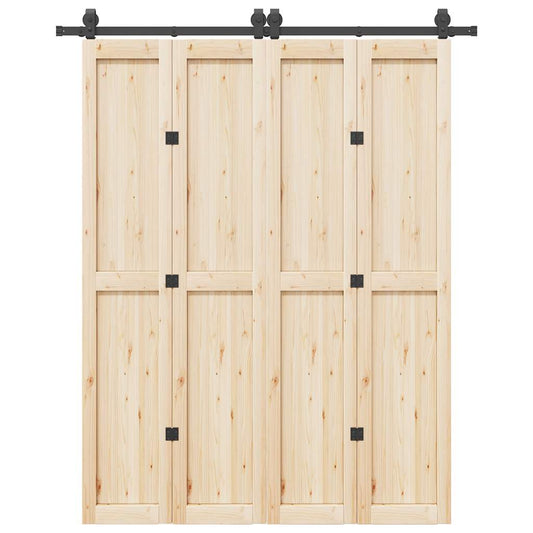 Schiebetürbeschlag-Set 183 cm Stahl Schwarz - Premium Türbeschläge & -klingeln  - Just €118.01! Shop now at homesales4u