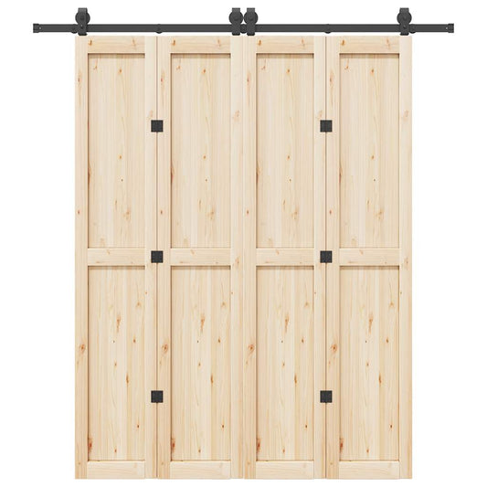 Schiebetürbeschlag-Set 200 cm Stahl Schwarz - Premium Türbeschläge & -klingeln  - Just €114.25! Shop now at homesales4u