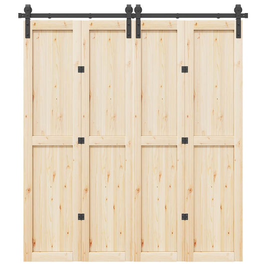 Schiebetürbeschlag-Set 200 cm Stahl Schwarz - Premium Türbeschläge & -klingeln  - Just €151.18! Shop now at homesales4u
