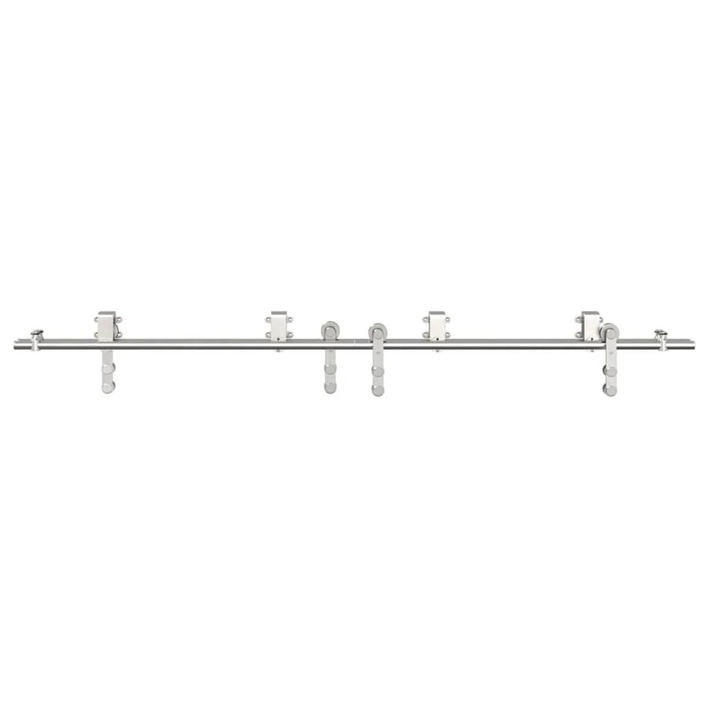 Schiebetür-Beschlagsatz 200 cm Edelstahl Silbern - Premium Türbeschläge & -klingeln  - Just €356.27! Shop now at homesales4u