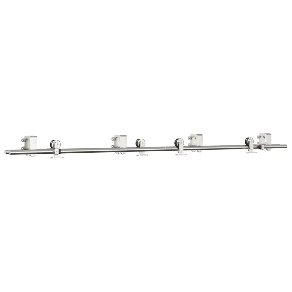 Schiebetür-Beschlagsatz 200 cm Edelstahl Silbern - Premium Türbeschläge & -klingeln  - Just €265.23! Shop now at homesales4u