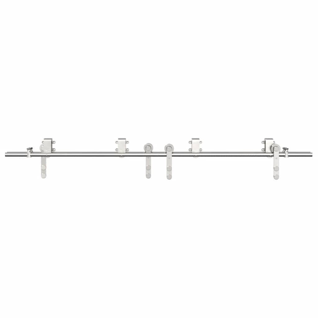 Schiebetür-Beschlagsatz 183 cm Edelstahl Silbern - Premium Türbeschläge & -klingeln  - Just €295.91! Shop now at homesales4u