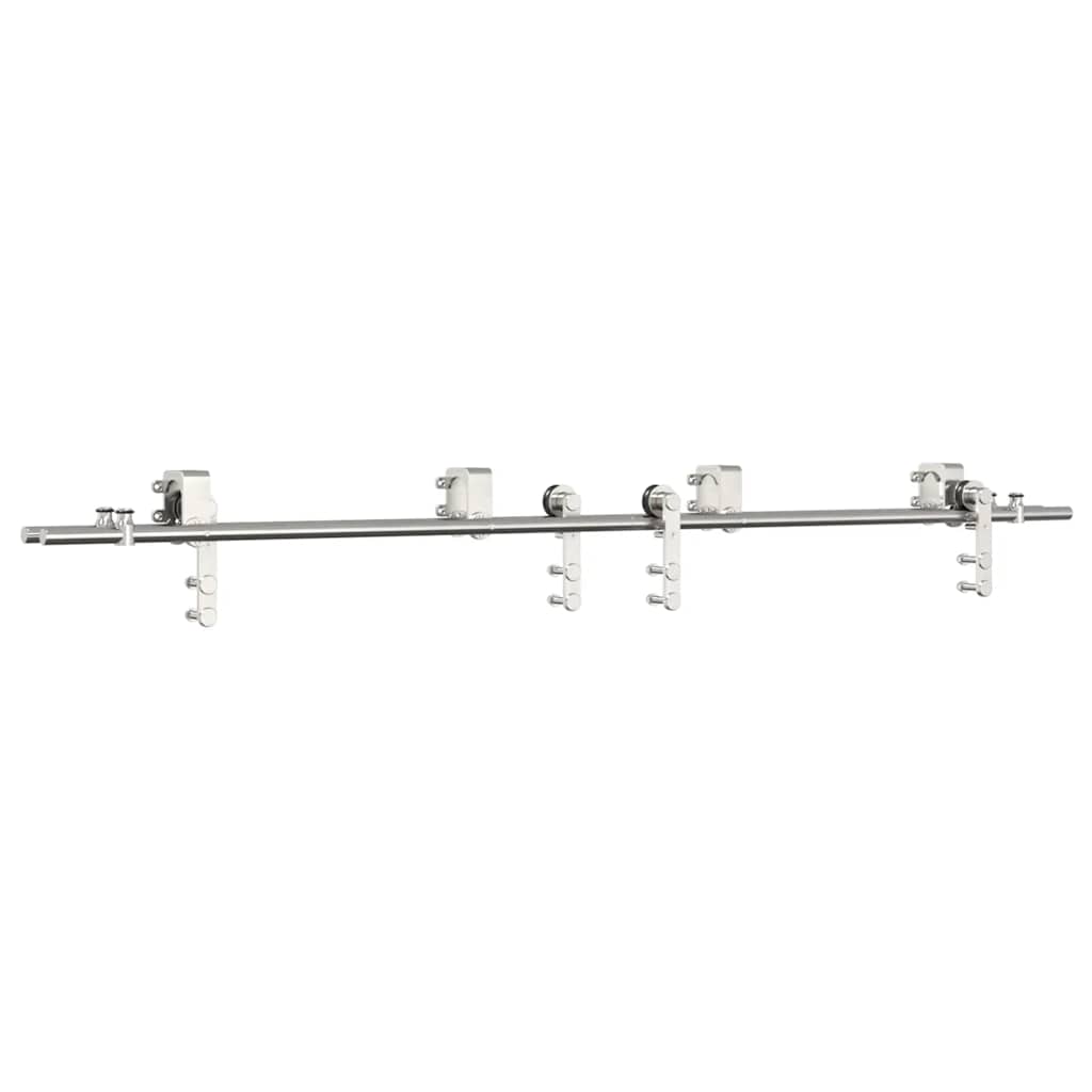 Schiebetür-Beschlagsatz 200 cm Edelstahl Silbern - Premium Türbeschläge & -klingeln  - Just €323.85! Shop now at homesales4u