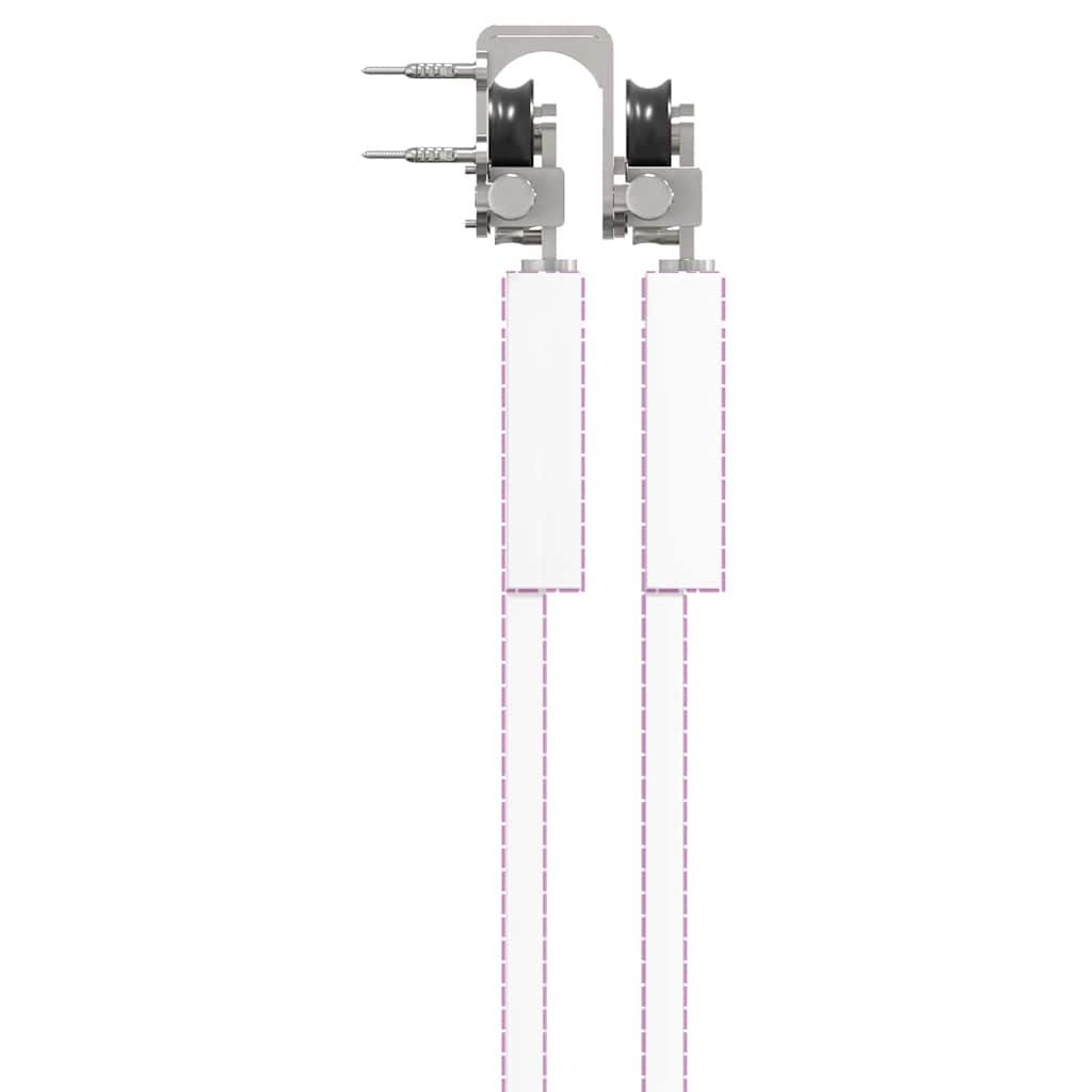 Schiebetür-Beschlagsatz 366 cm Edelstahl Silbern - Premium Türbeschläge & -klingeln  - Just €524.29! Shop now at homesales4u
