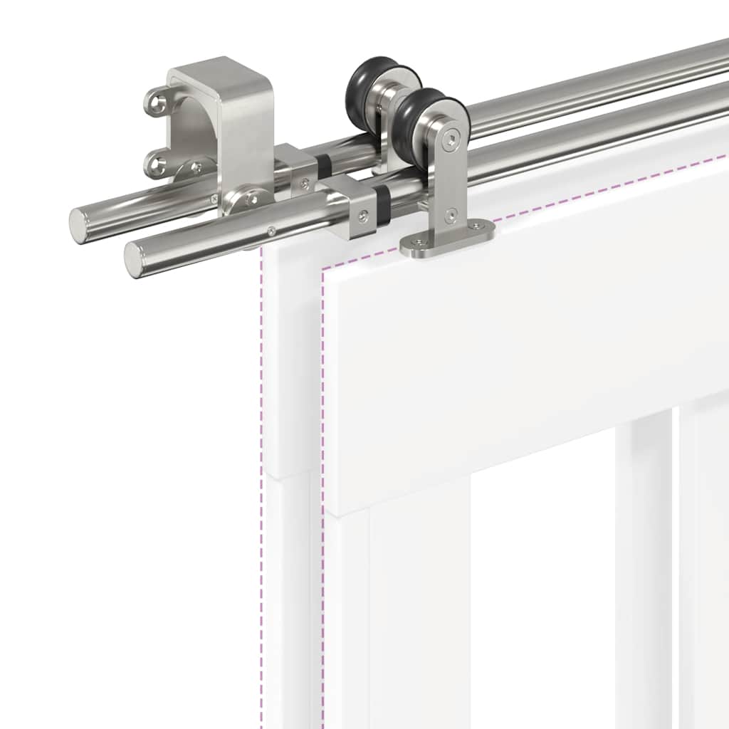 Schiebetür-Beschlagsatz 366 cm Edelstahl Silbern - Premium Türbeschläge & -klingeln  - Just €524.29! Shop now at homesales4u
