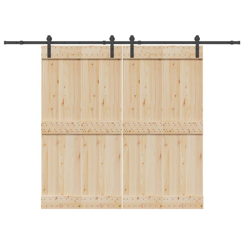 Schiebetürbeschlag-Set 427 cm Stahl Schwarz - Premium Türbeschläge & -klingeln  - Just €200.42! Shop now at homesales4u