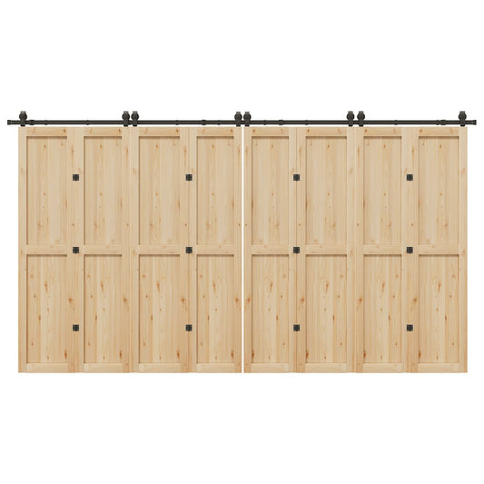 Schiebetürbeschlag-Set 400 cm Stahl Schwarz - Premium Türbeschläge & -klingeln  - Just €242.12! Shop now at homesales4u