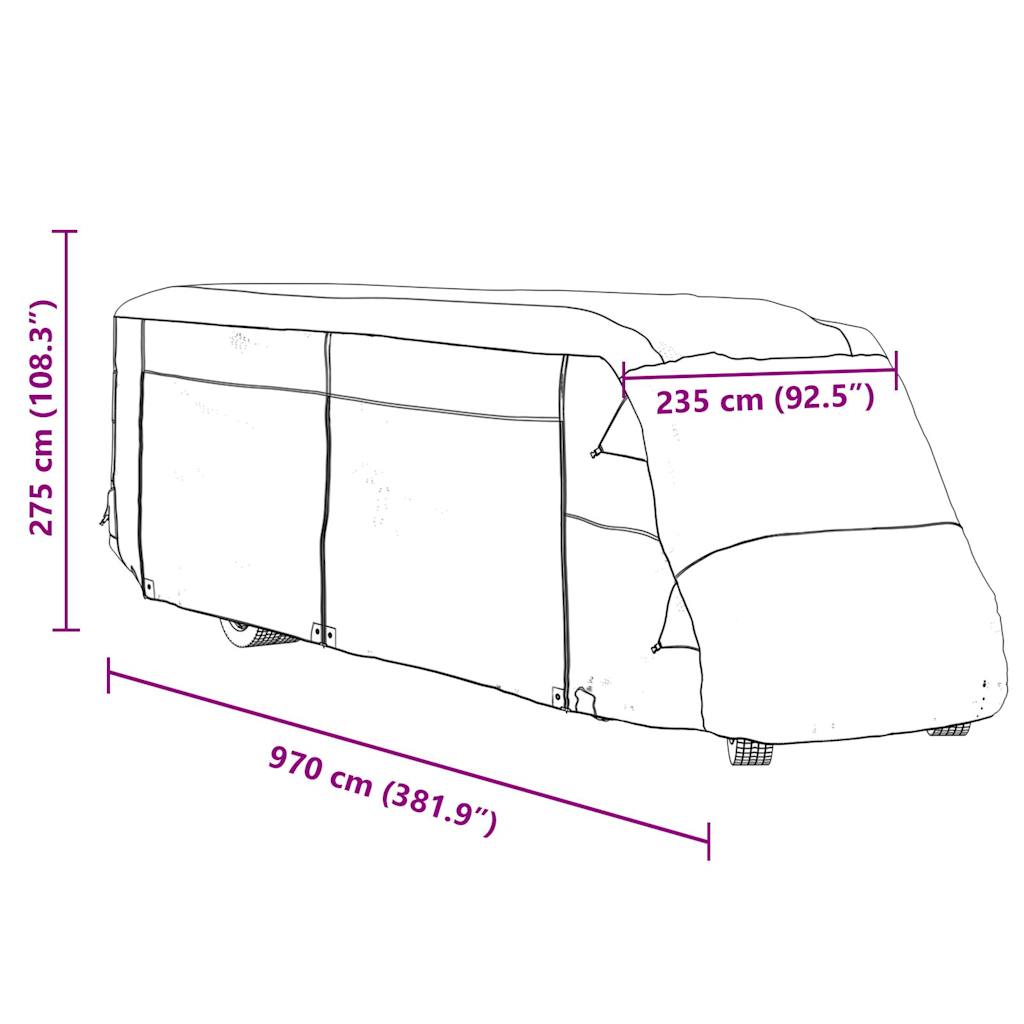 Schutzhülle für Wohnmobil Grau 970x235x275 cm Vliesstoff - Premium Kfz-Abdeckplanen  - Just €247.39! Shop now at homesales4u