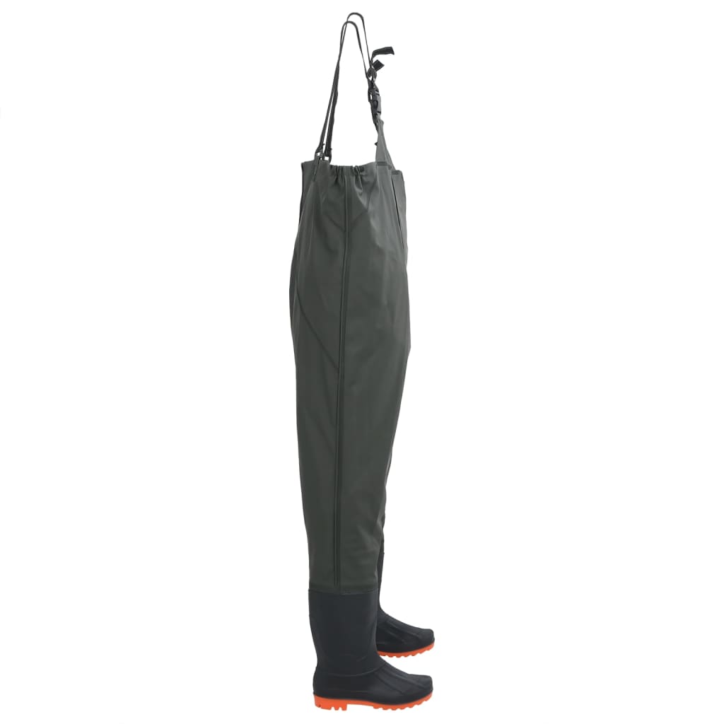 Wathose mit Stiefeln Dunkelgrün Größe 46 - Premium Wathosen für Angler & Jäger  - Just €47.89! Shop now at homesales4u