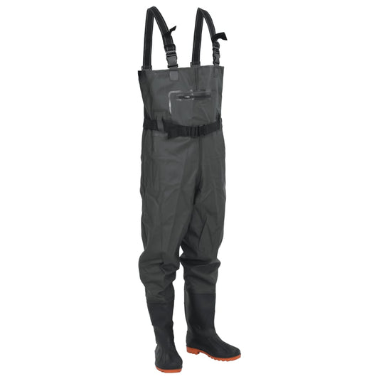 Wathose mit Stiefeln und Gürtel Dunkelgrün Größe 40 - Premium Wathosen für Angler & Jäger  - Just €50.36! Shop now at homesales4u