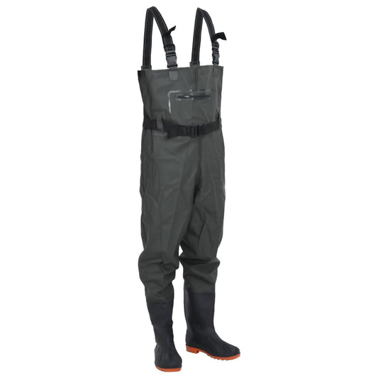 Wathose mit Stiefeln und Gürtel Dunkelgrün Größe 42 - Premium Wathosen für Angler & Jäger  - Just €50.40! Shop now at homesales4u