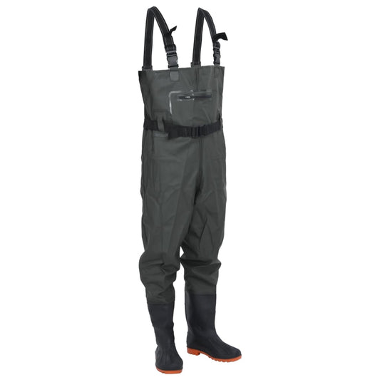 Wathose mit Stiefeln und Gürtel Dunkelgrün Größe 43 - Premium Wathosen für Angler & Jäger  - Just €50.66! Shop now at homesales4u