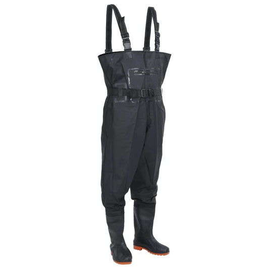 Wathose mit Stiefeln und Gürtel Schwarz Größe 46 - Premium Wathosen für Angler & Jäger  - Just €50.66! Shop now at homesales4u