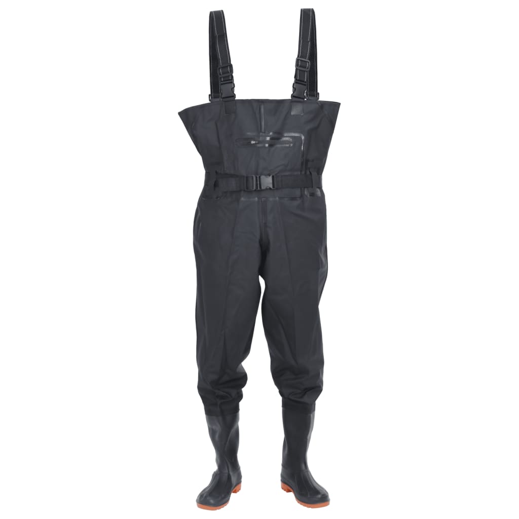 Wathose mit Stiefeln und Gürtel Schwarz Größe 46 - Premium Wathosen für Angler & Jäger  - Just €50.66! Shop now at homesales4u
