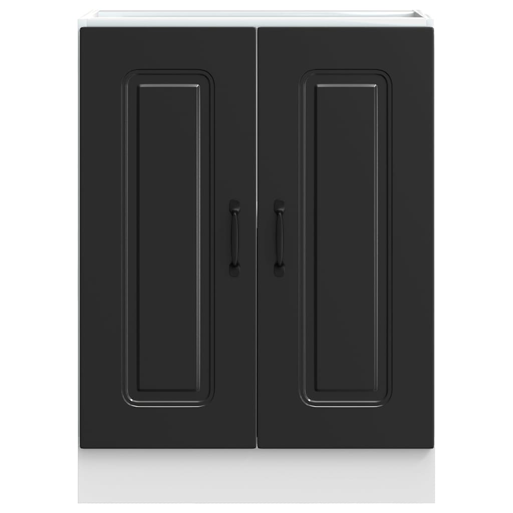 Spülenunterschrank Kalmar Schwarz 60x46x81,5 cm Holzwerkstoff - Premium Küchenschränke  - Just €92.29! Shop now at homesales4u