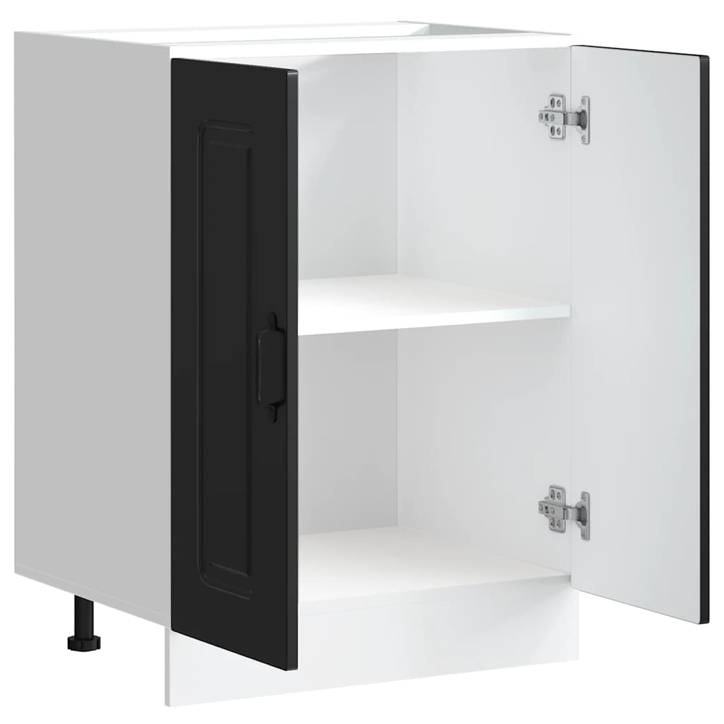 Spülenunterschrank Kalmar Schwarz 60x46x81,5 cm Holzwerkstoff - Premium Küchenschränke  - Just €92.29! Shop now at homesales4u