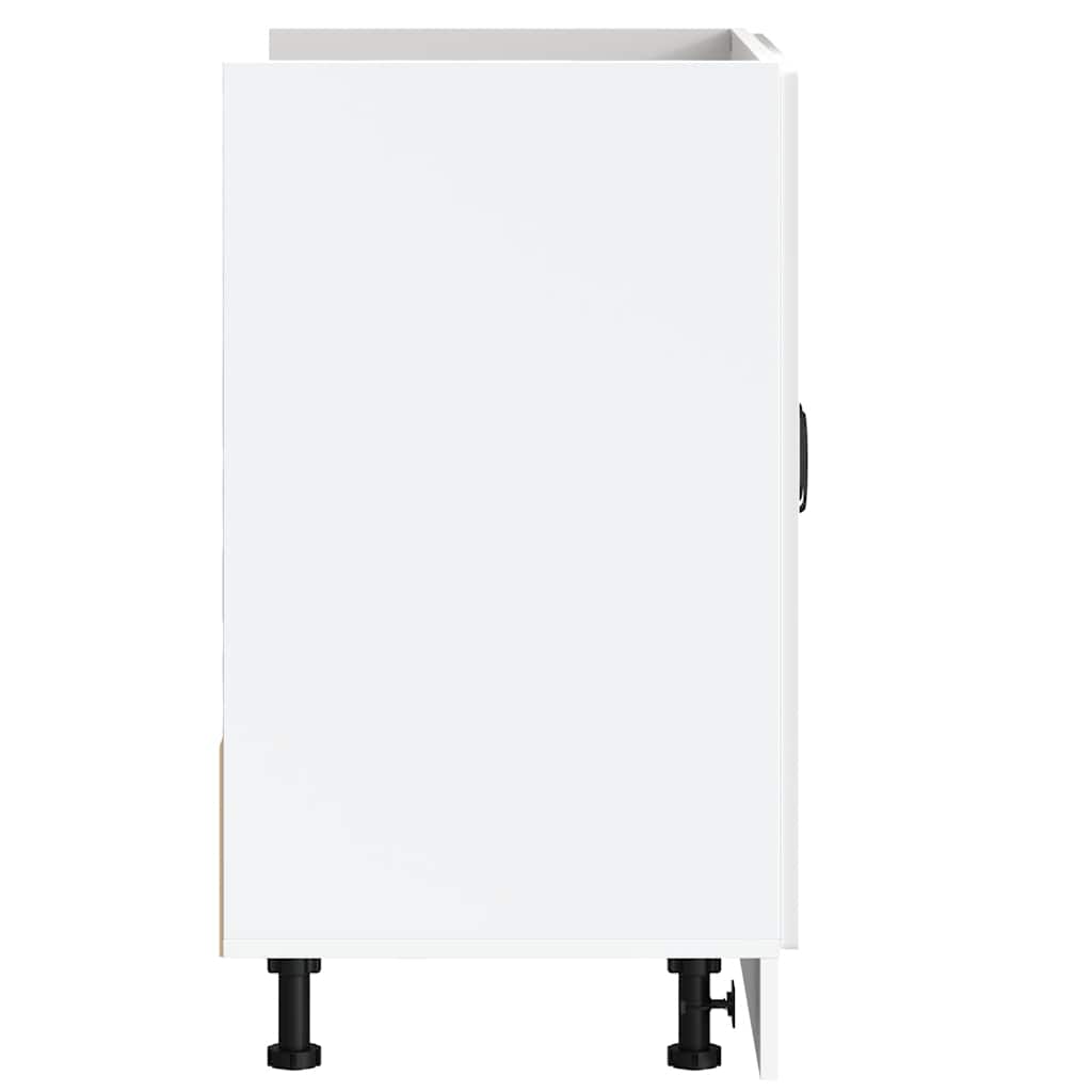 Spülenunterschrank Kalmar Hochglanz-Weiß 80x46x81,5 cm - Premium Küchenschränke  - Just €103.63! Shop now at homesales4u