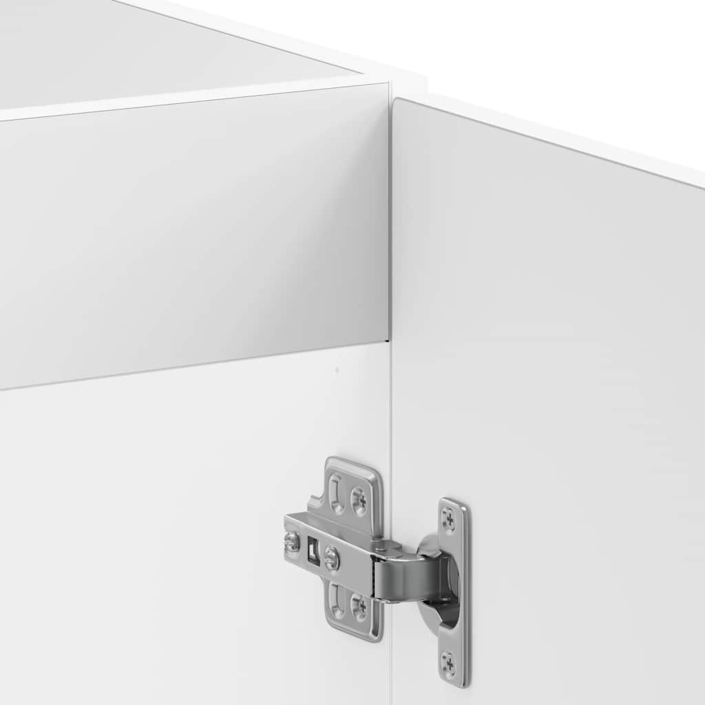 Spülenunterschrank Kalmar Hochglanz-Weiß 80x46x81,5 cm - Premium Küchenschränke  - Just €103.63! Shop now at homesales4u