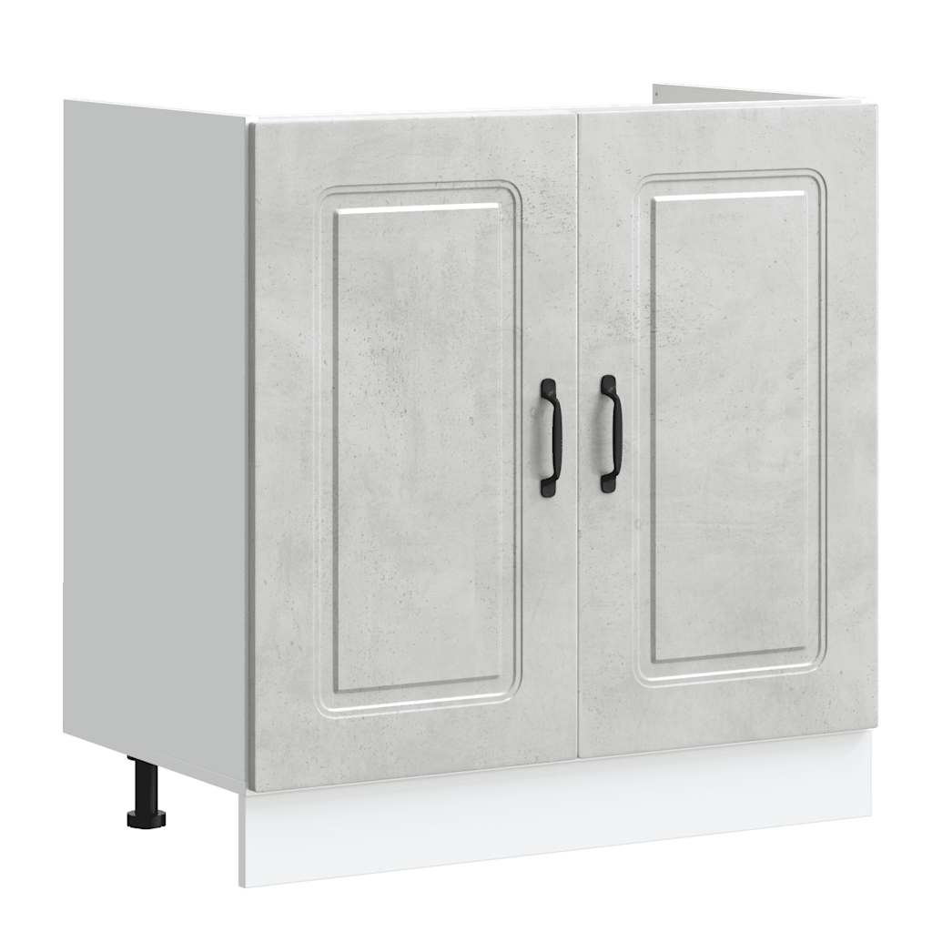 Spülenunterschrank Kalmar Betongrau 80x46x81,5 cm Holzwerkstoff - Premium Küchenschränke  - Just €86.92! Shop now at homesales4u