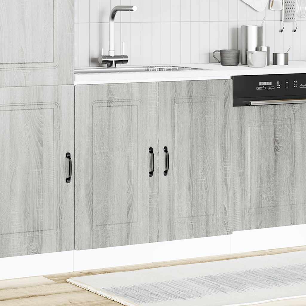 Spülenunterschrank Kalmar Grau Sonoma 80x46x81,5 cm - Premium Küchenschränke  - Just €90.11! Shop now at homesales4u