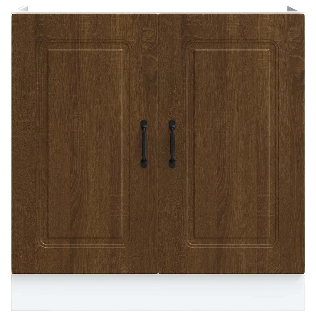 Spülenunterschrank Kalmar Braun Eichen-Optik 80x46x81,5 cm - Premium Küchenschränke  - Just €90.11! Shop now at homesales4u