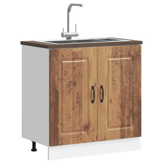 Spülenunterschrank Kalmar Altholz-Optik 80x46x81,5 cm - Premium Küchenschränke  - Just €92.86! Shop now at homesales4u