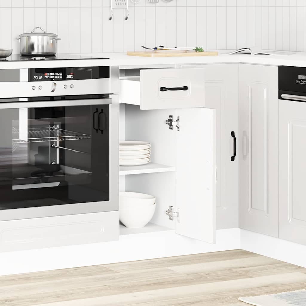 Küchenunterschrank Kalmar Hochglanz-Weiß Holzwerkstoff - Premium Küchenschränke  - Just €87.30! Shop now at homesales4u