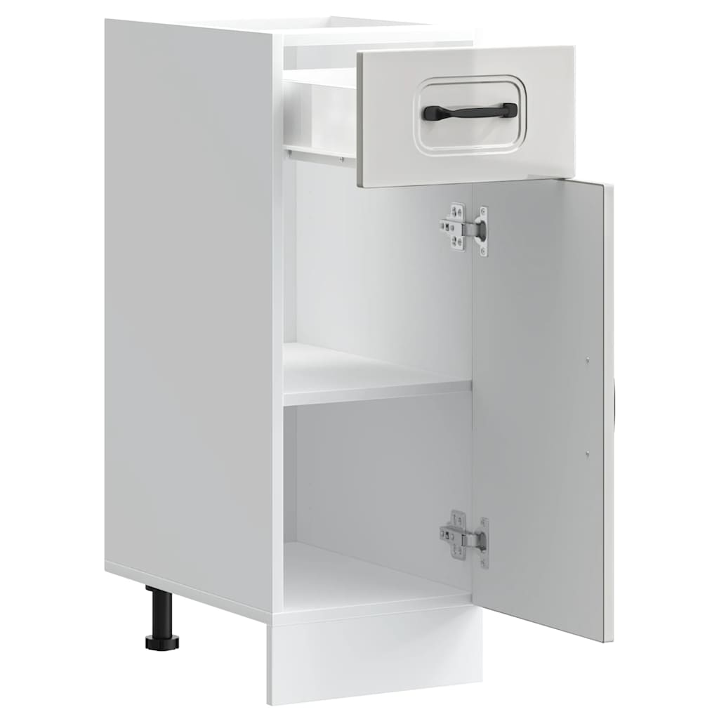 Küchenunterschrank Kalmar Hochglanz-Weiß Holzwerkstoff - Premium Küchenschränke  - Just €87.30! Shop now at homesales4u