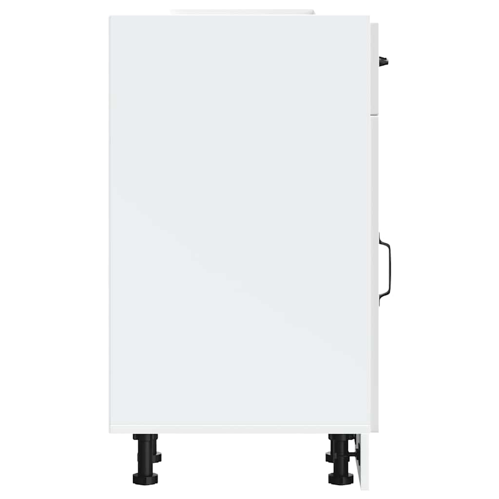 Küchenunterschrank Kalmar Hochglanz-Weiß Holzwerkstoff - Premium Küchenschränke  - Just €87.30! Shop now at homesales4u