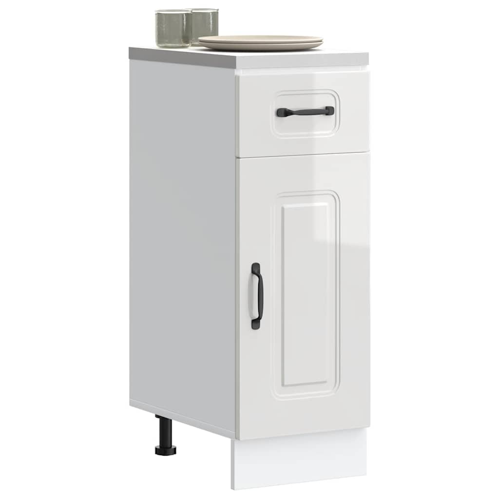 Küchenunterschrank Kalmar Hochglanz-Weiß Holzwerkstoff - Premium Küchenschränke  - Just €87.30! Shop now at homesales4u