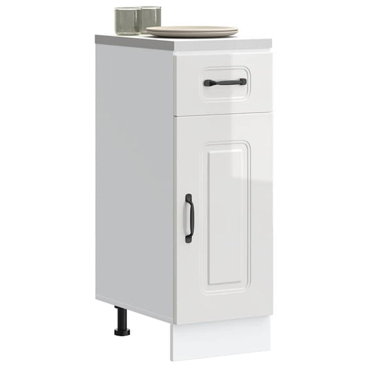 Küchenunterschrank Kalmar Hochglanz-Weiß Holzwerkstoff - Premium Küchenschränke  - Just €87.30! Shop now at homesales4u