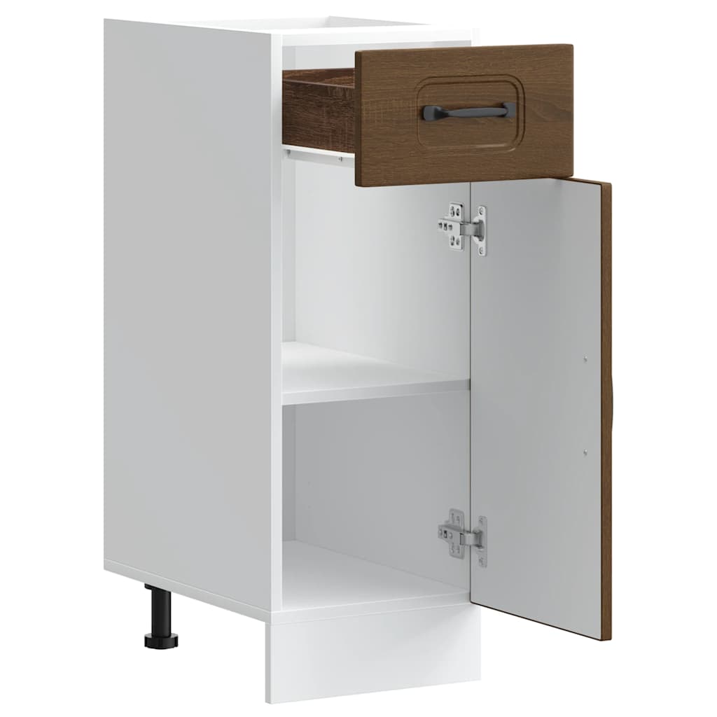 Küchenunterschrank Kalmar Braun Eichen-Optik Holzwerkstoff - Premium Küchenschränke  - Just €71.99! Shop now at homesales4u