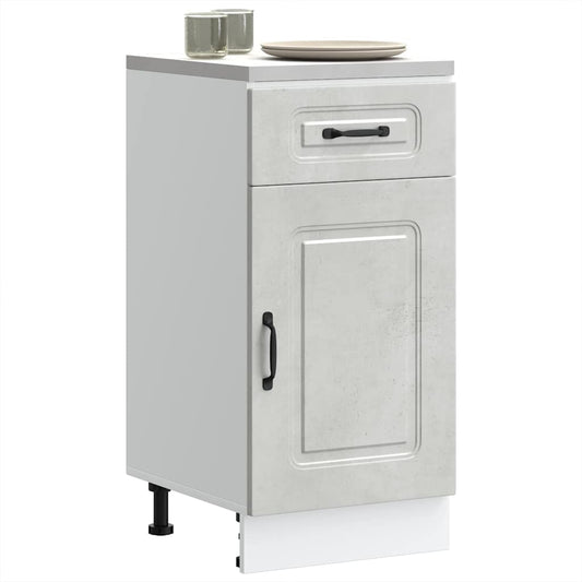 Küchenunterschrank Kalmar Betongrau Holzwerkstoff - Premium Küchenschränke  - Just €94.98! Shop now at homesales4u