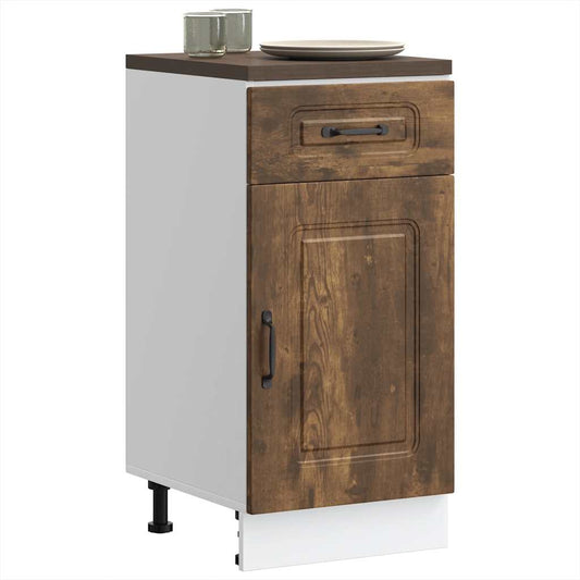 Küchenunterschrank Kalmar Räuchereiche Holzwerkstoff - Premium Küchenschränke  - Just €95.59! Shop now at homesales4u