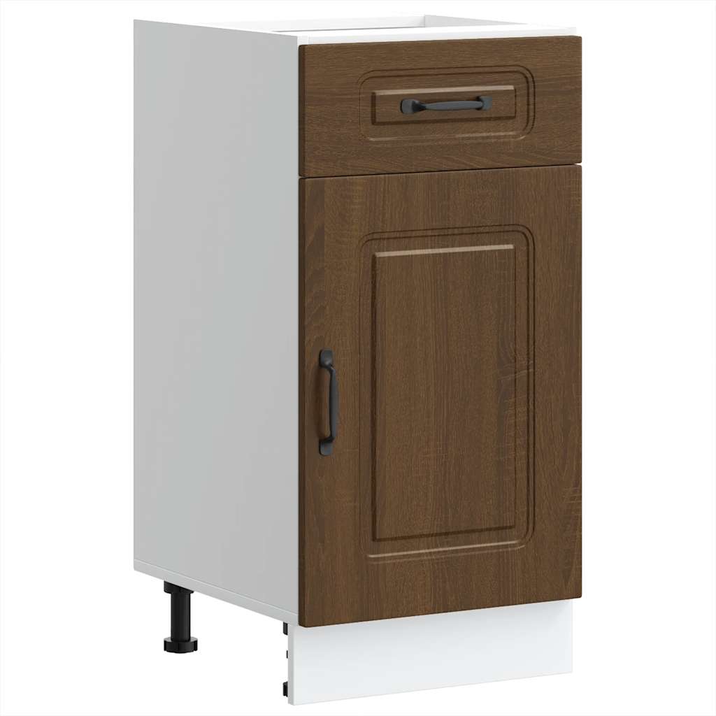 Küchenunterschrank Kalmar Braun Eichen-Optik Holzwerkstoff - Premium Küchenschränke  - Just €89.71! Shop now at homesales4u