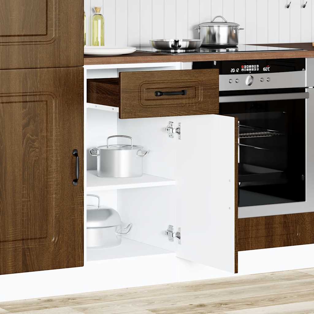 Küchenunterschrank Kalmar Braun Eichen-Optik Holzwerkstoff - Premium Küchenschränke  - Just €89.71! Shop now at homesales4u