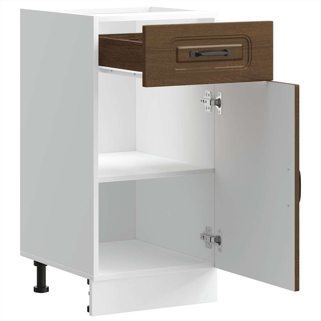Küchenunterschrank Kalmar Braun Eichen-Optik Holzwerkstoff - Premium Küchenschränke  - Just €89.71! Shop now at homesales4u