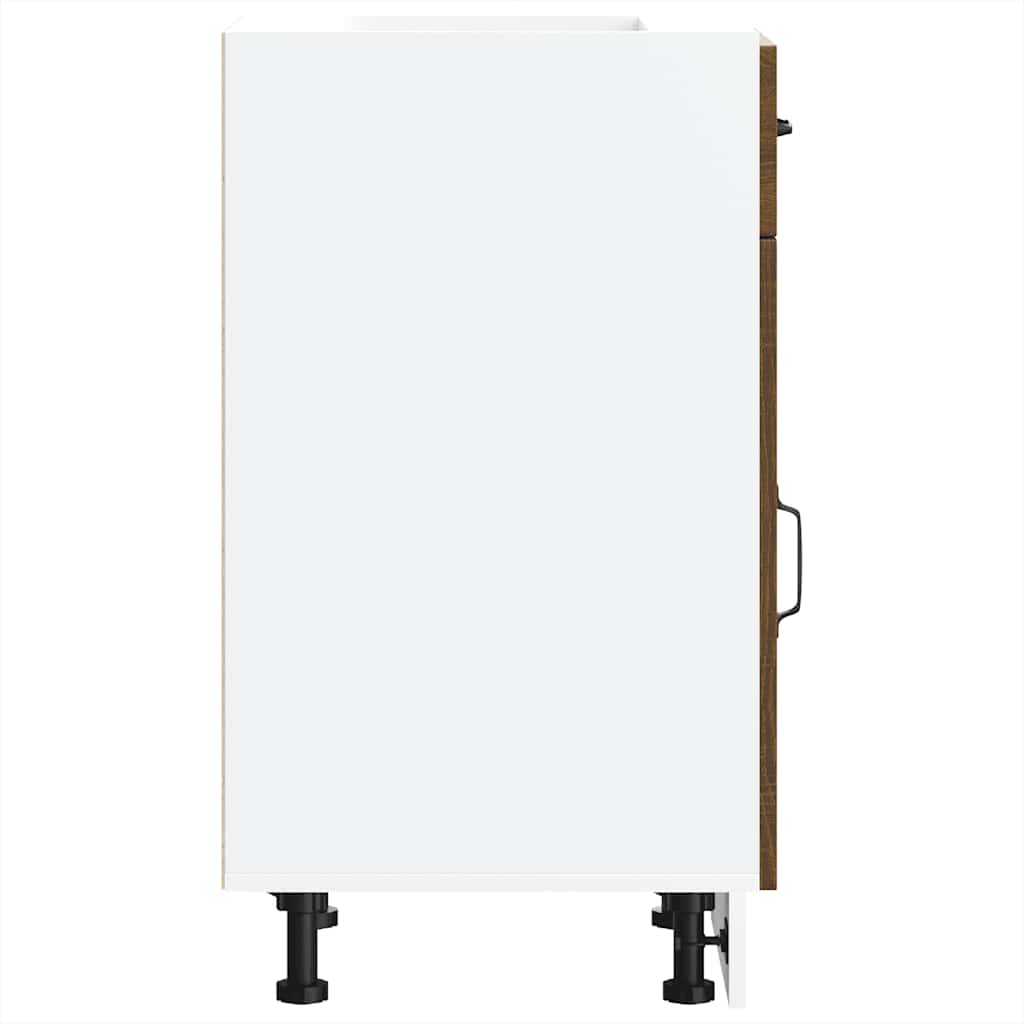 Küchenunterschrank Kalmar Braun Eichen-Optik Holzwerkstoff - Premium Küchenschränke  - Just €89.71! Shop now at homesales4u